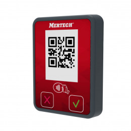 Payment terminal by QR code MERTECH Mini with NFC gray/red
