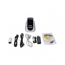 Öz-özünə yapışan etiketlər üçün termal printer MERTECH LP58 EVA RS232-USB Ağ və mavi