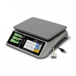 M-ER 328 C-15.2 LCD ticarət masası RS-232 və batareyasız USB ilə tərəzi