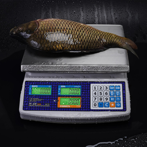 Ticarət masası tərəzisi M-ER 329 AC-15.2 IP68 "Fisher" LCD