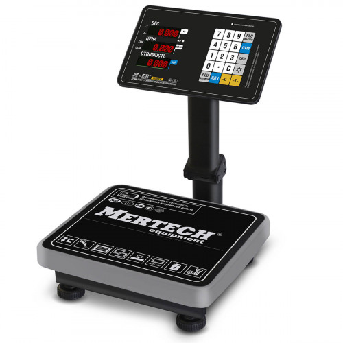 Ticarət döşəmə tərəzisi M-ER 333 ACPU-32.5 calc ilə. LED dəyəri