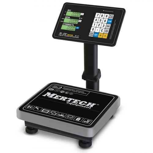 Ticarət döşəmə tərəzisi M-ER 333 ACPU-60.20 calc ilə. LCD qiyməti