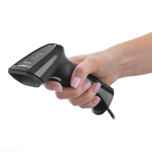 Simli barkod skaner MERTECH NS031 Aı 2core P2D USB, USB emulyasiya RS232 qara, 3m kabel
