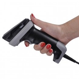 MERTECH 2425 HR Aı 2core xlaser USB simli barkod skaneri, RS232 Qara emulyasiya