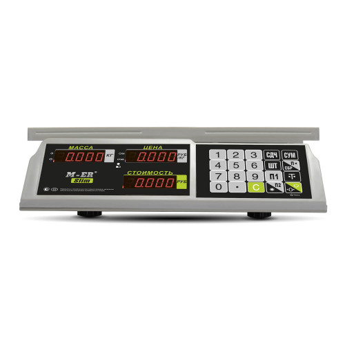 Ticarət masa tərəzi m-ER 326 AC-15.2 Slim led ağ