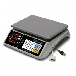 Ticarət masa tərəzi m-ER 328 AC-15.2 TOUCH-m LED RS232 və USB